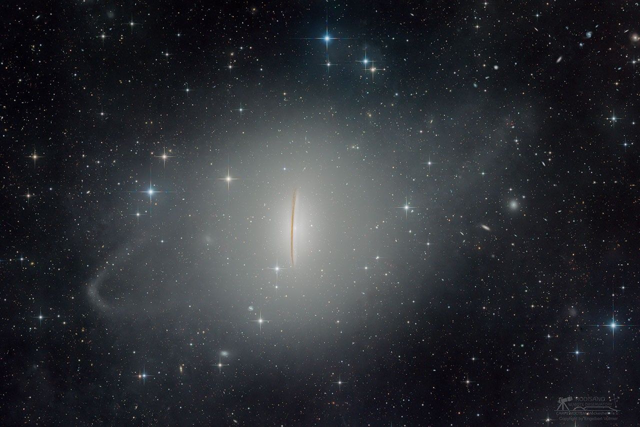 APOD: 2026 October 5 - M104: The Sombrero Galaxy's Tidal Streams - NASA Science