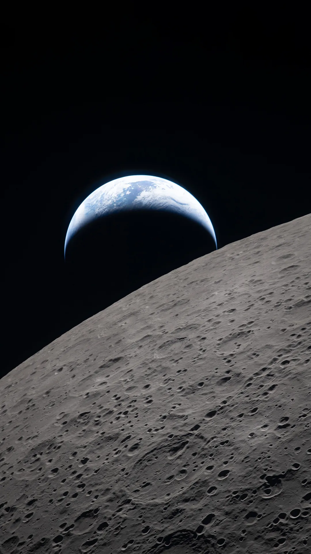 Artemis II Mobile Wallpaper: Peeking at Earth