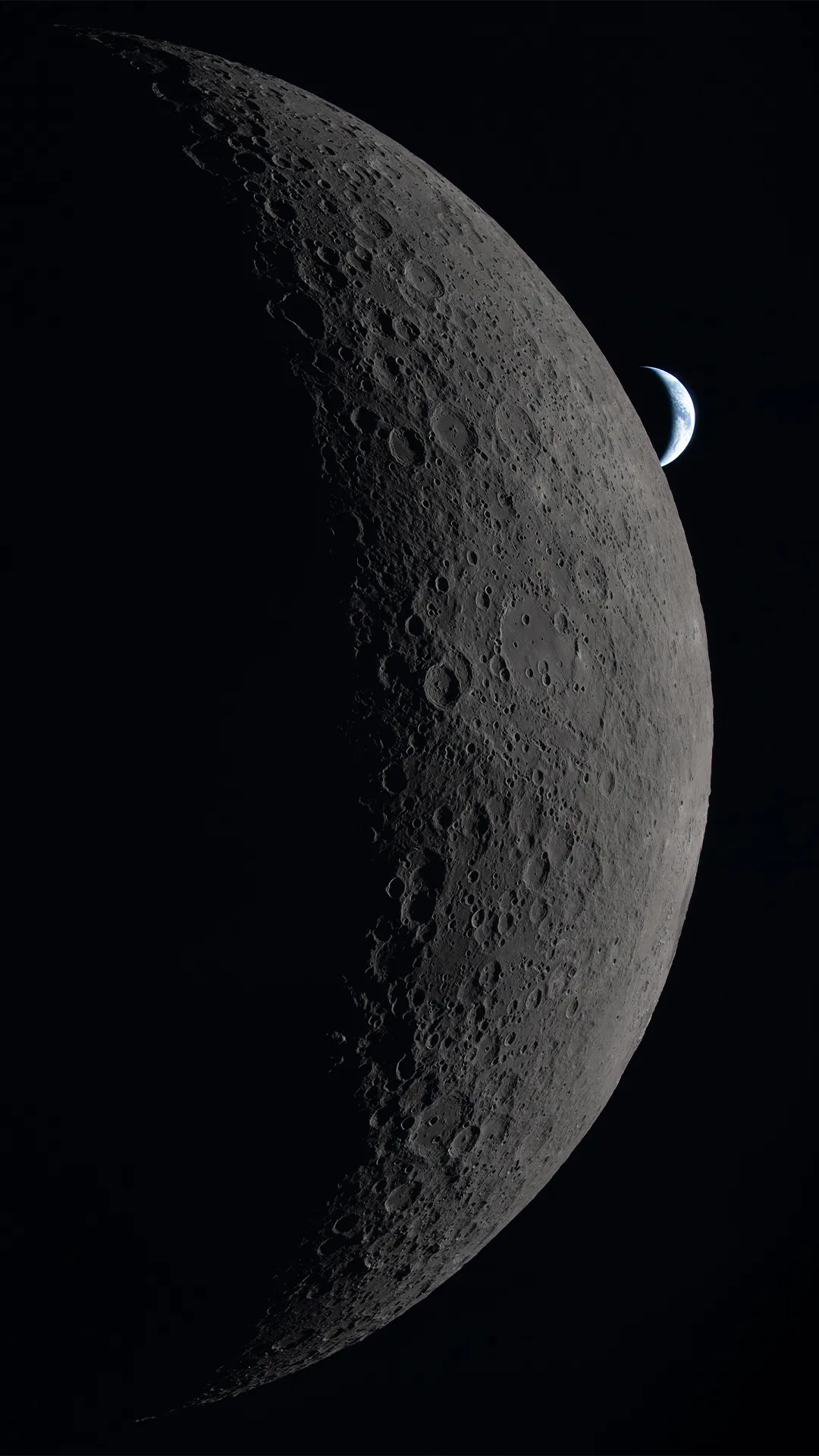 Artemis II New Moon View Mobile Wallpaper - NASA