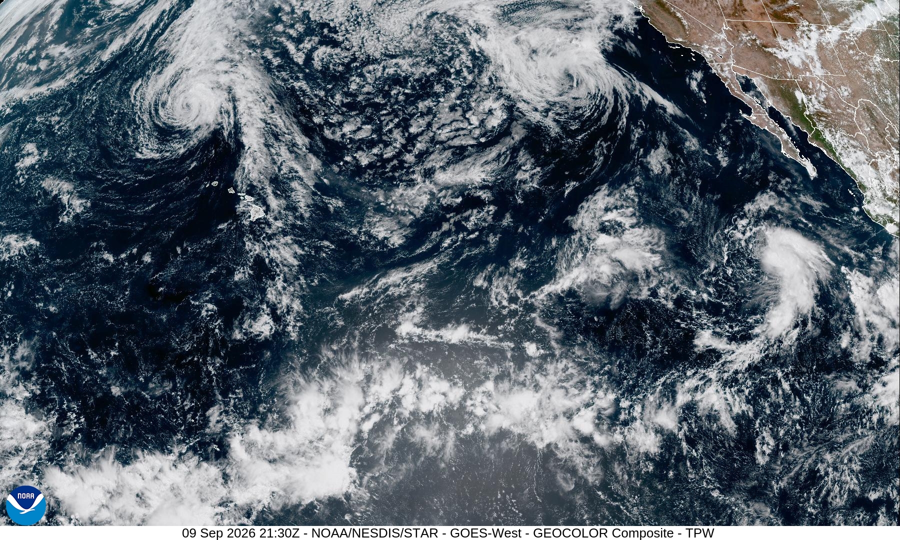 Latest Satellite Imagery: GOES-West GeoColor Composite