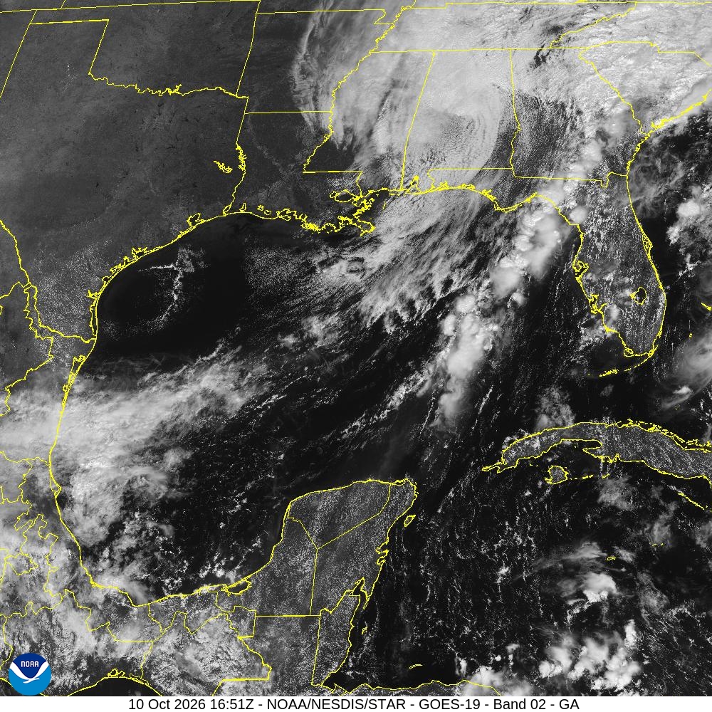 Latest Satellite Imagery: GOES-19 Sector GA (Gulf of America)