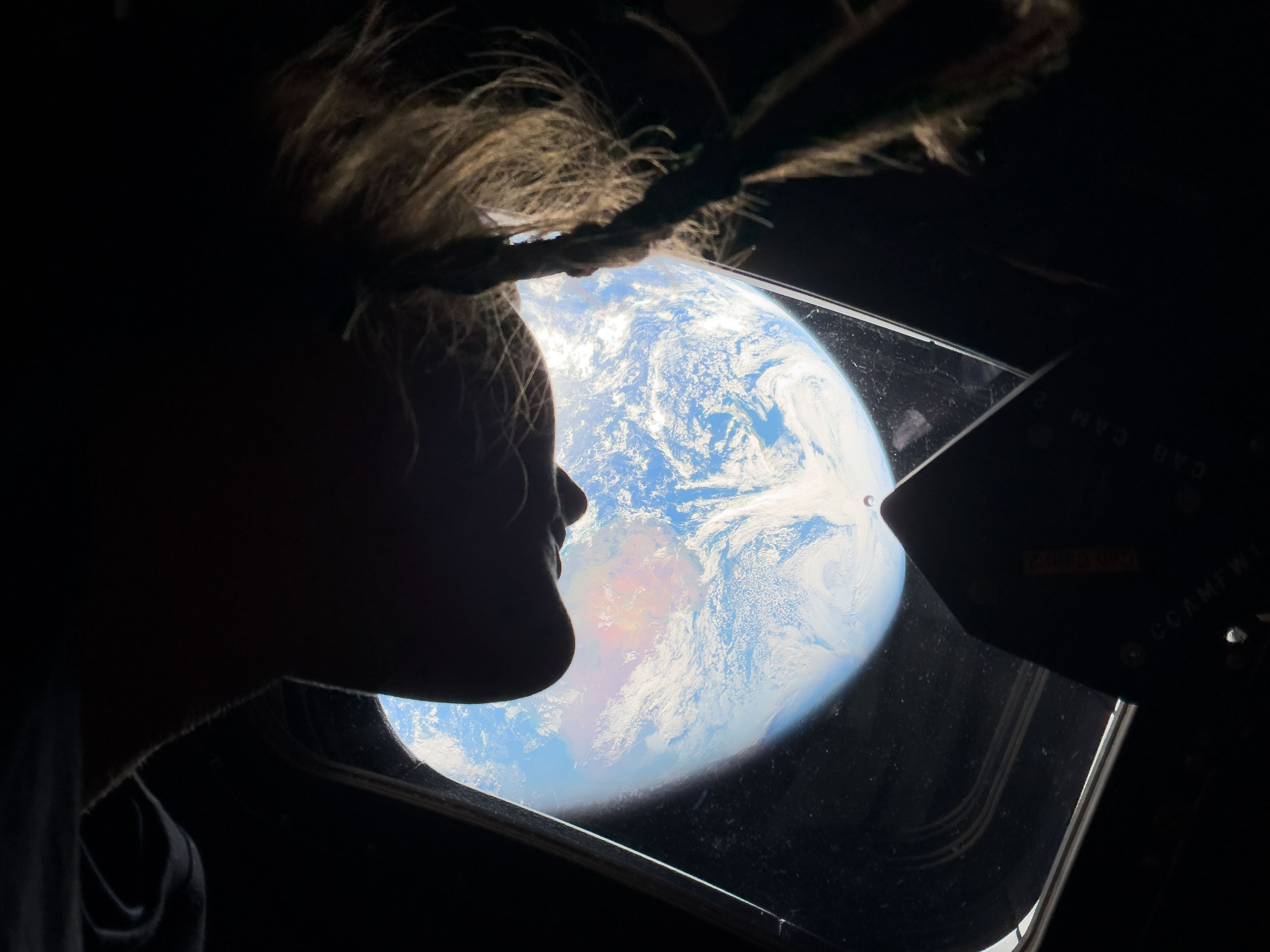 Artemis II Astronaut Christina Koch Views Earth from Orion