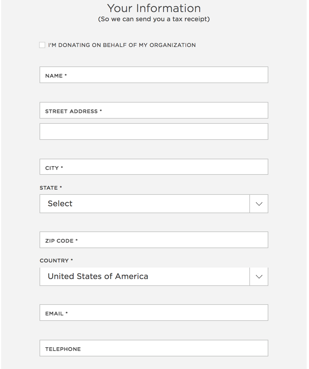 Online Donation Form Template