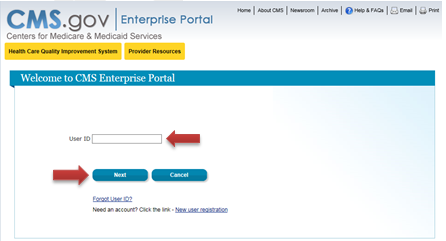 CMS Portal Landing Page