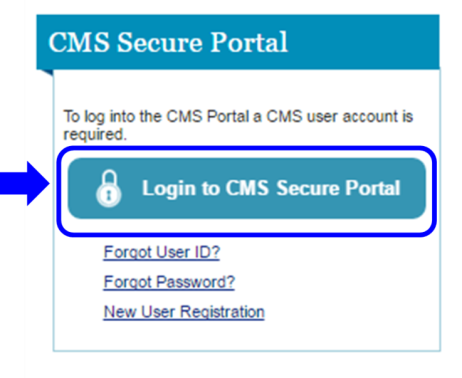 CMS Secure Portal Page