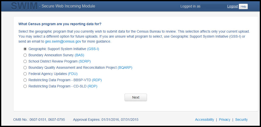 Example 23: Geographic Partnership Program Selection Window.