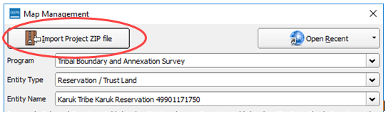 Import project ZIP file