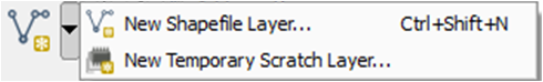 New shapefile layer drop-down options