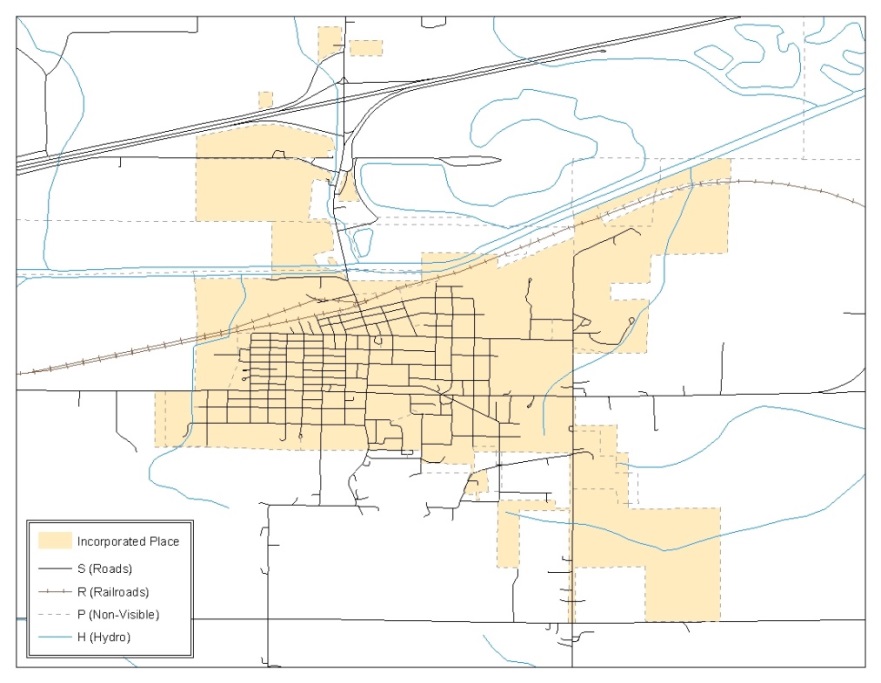 Example B-1:  Suggested Map Symbolization.