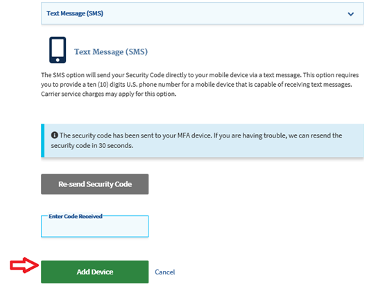 Using Text Message (SMS) - Step 2
