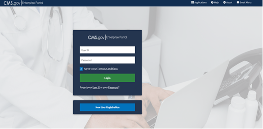 CMS Enterprise Portal Login Page