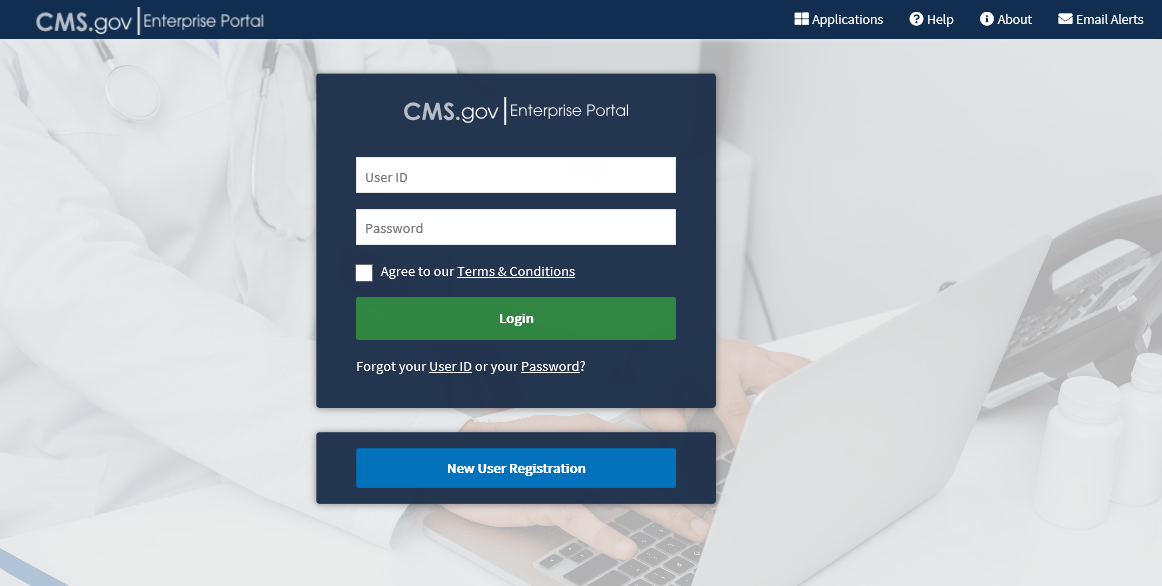 CMS Enterprise Portal Login Page