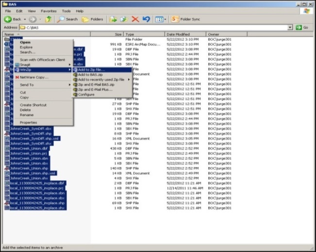 Example 18: Selecting and zipping return files.