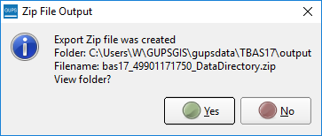ZIP file output