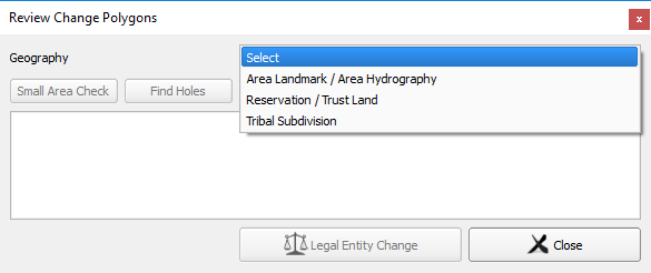 Geography drop-down