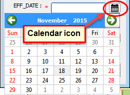 EFF_Date field calendar