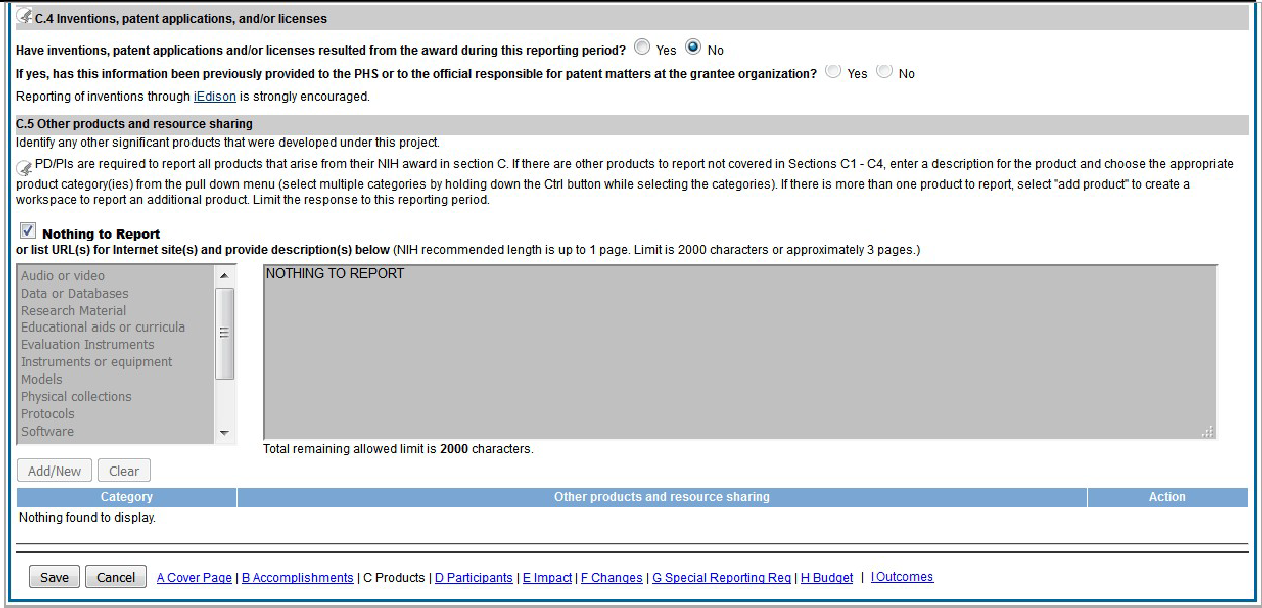 RPPR Instruction Guide OMB 0925 0002